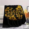 1PC Wu-Tang Clan Print Flannel Blanket, High quality All Seasons, Home Decor, Warmth and Comfort, Perfect for Christmas Gifts