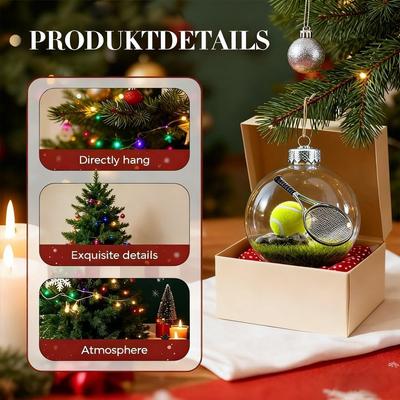 Sport-Themen-Weihnachtskugel Geruchsloser Weihnachtsschmuck Kunststoffkugel Sport-Ornament Wiederverwendbares Sport-Feiertagsornament Für Kranz