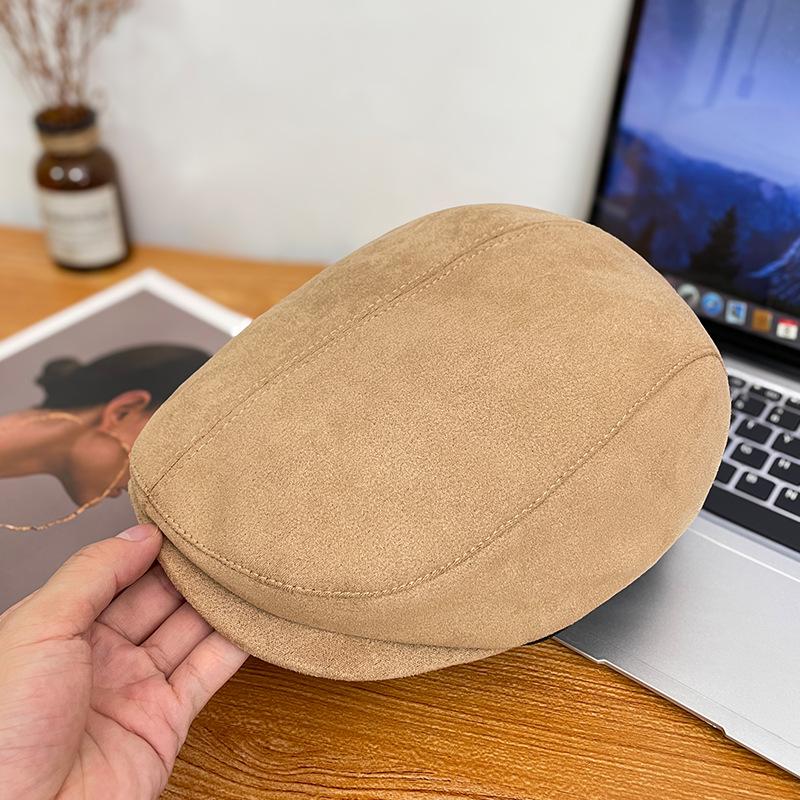 Blogger's Same British Style Newsboy Artist Hat Big Head Circumference Couple Trend Versatile Reversible Can Wear Duck Tongue Forward Hat