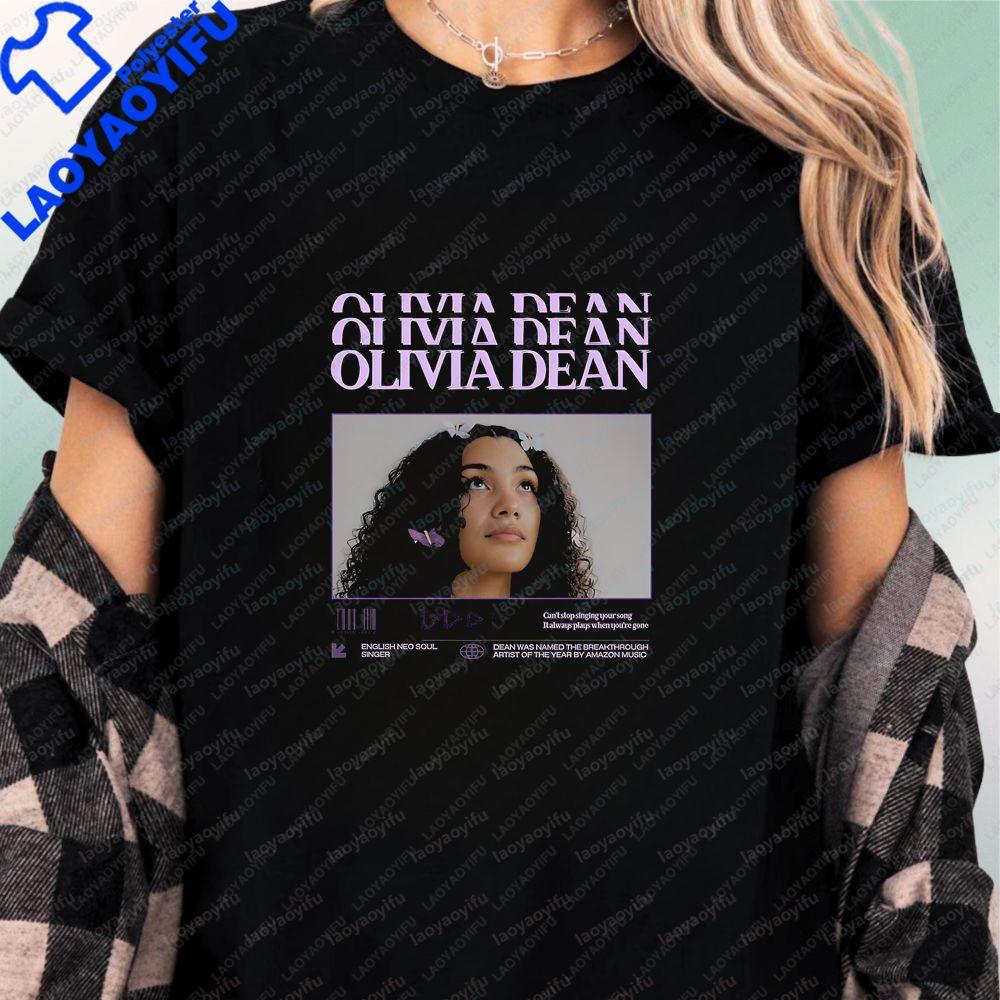 Olivia Dean Popmusik Sommer Lässig Trendig Mehrzweck Kurzarm T-Shirt für Unisex und WoUnisex mit Rundhalsausschnitt Design
