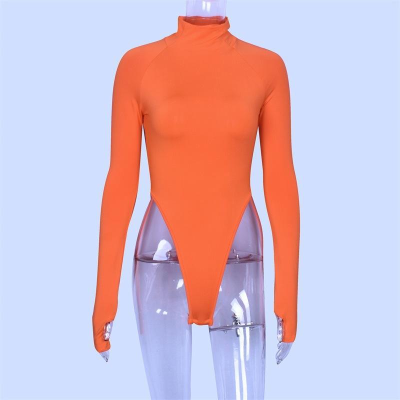 Europe, America, autumn and winter new women's fashion long-sleeved onesie