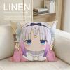 Miss Kobayashis Dragon Maid Cushion Cover Linen Decorative Pillowcase Set Pcs  x Breathable Washable Sofa Cushion Cover