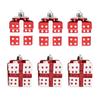 6PCS Spirals Christmas Tree Baubles Colorful Spirals Candy Cane Christmas Tree Hangings For Festival