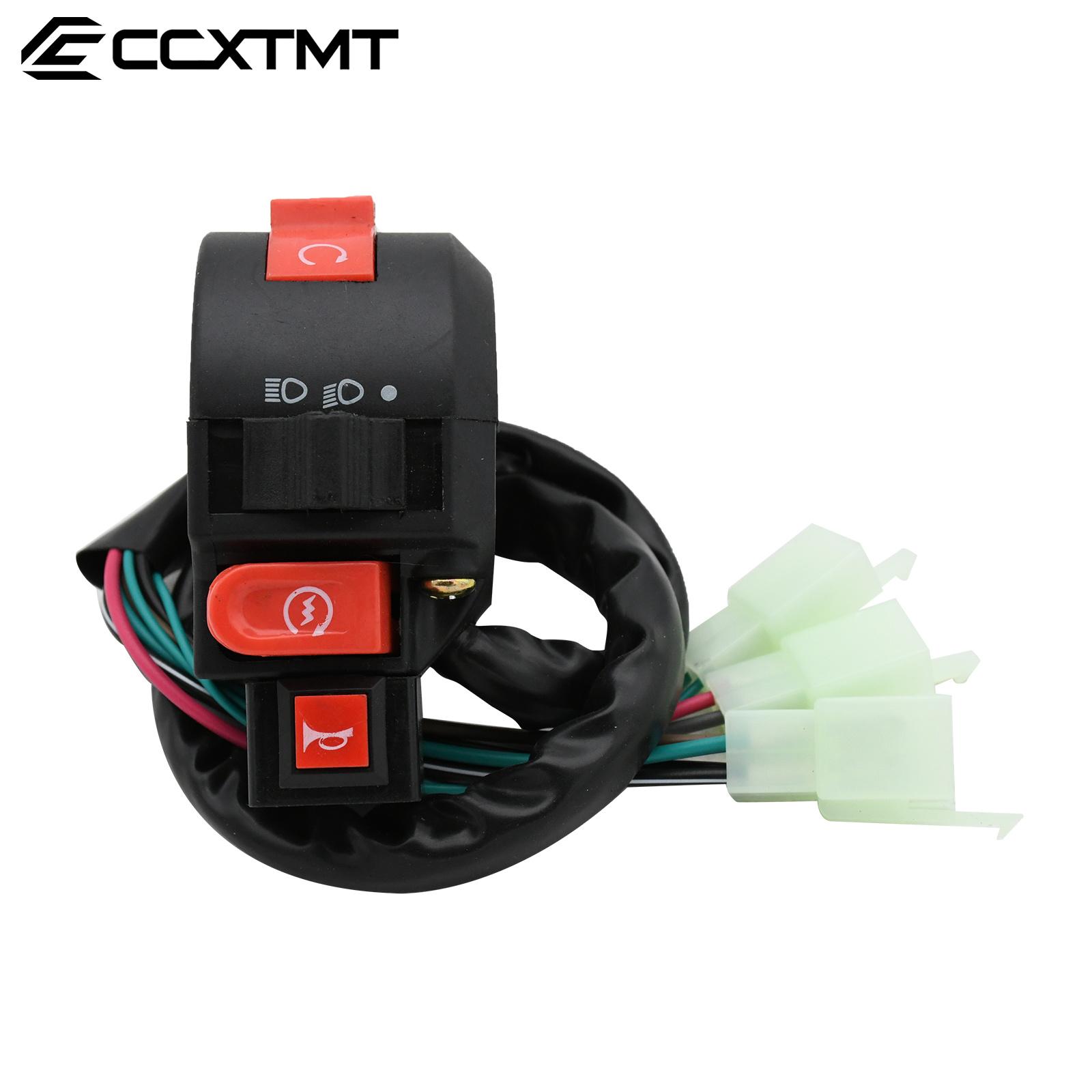 Motorcycle Scooter ATV Switch Horn Turn Signals Button Light Switch Start Stop Switch For 250cc-50cc 22mm Handlebar Universal