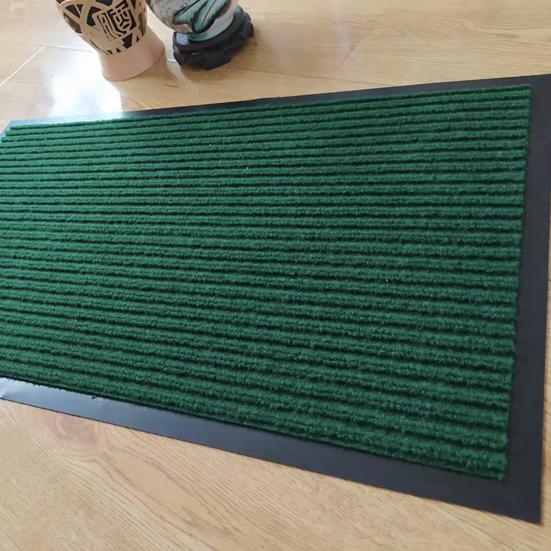Yousheng Floor Mat Stripe Low Profile Absorb Moisture Door Mat Dust Anti-Slip Foundation Superior Absorbency Entryway Rug for Bathroom Kitchen
