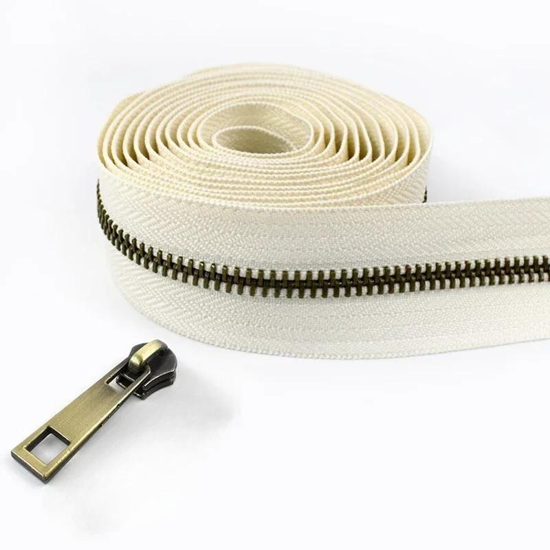 1/2/3/5M Meetee 5# Rollen-Metallreißverschlüsse mit Schiebern Tasche Schuhe Jacke Dekor Verschluss Reißverschluss nach Metern DIY Reparatur Nähzubehör