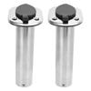 1 Pair 316 Stainless Steel Rod Holder Heavy Duty 15 Degree Fishing Rod Holder for Yatcht