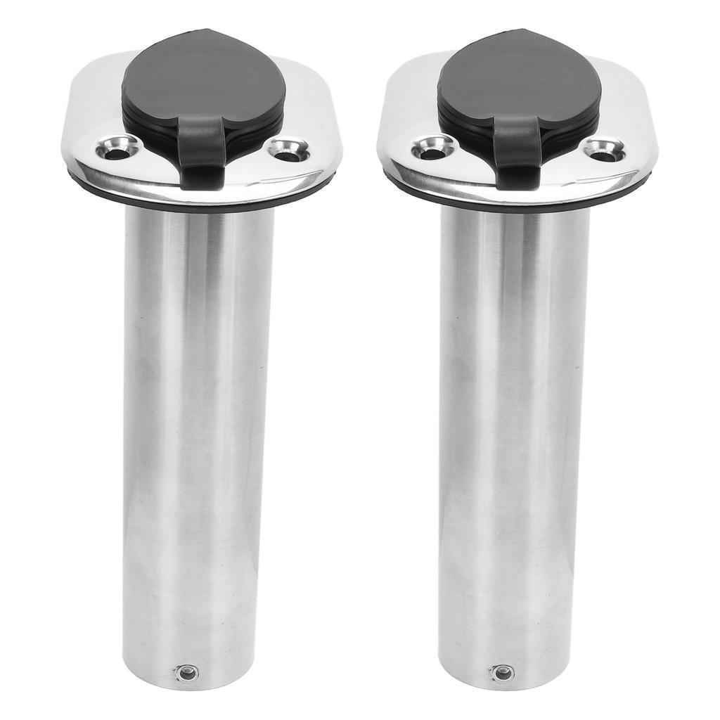 1 Pair 316 Stainless Steel Rod Holder Heavy Duty 15 Degree Fishing Rod Holder for Yatcht
