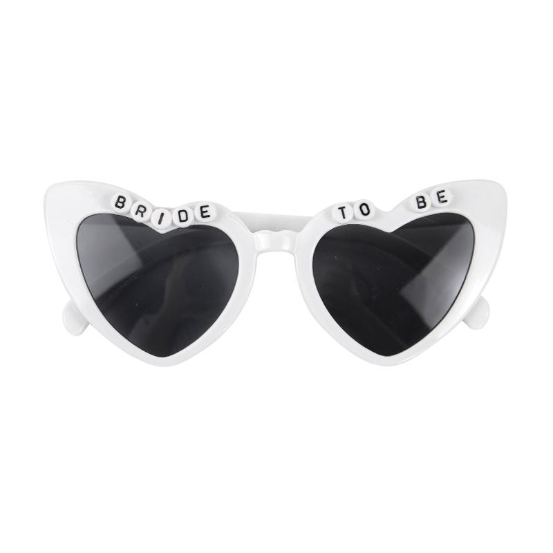 Bachelorette Party Sunglasses Wedding Bridal Shower Decor Hen Party Supplies Bride To Be Bridesmaid Gift Heart Shaped Glasses