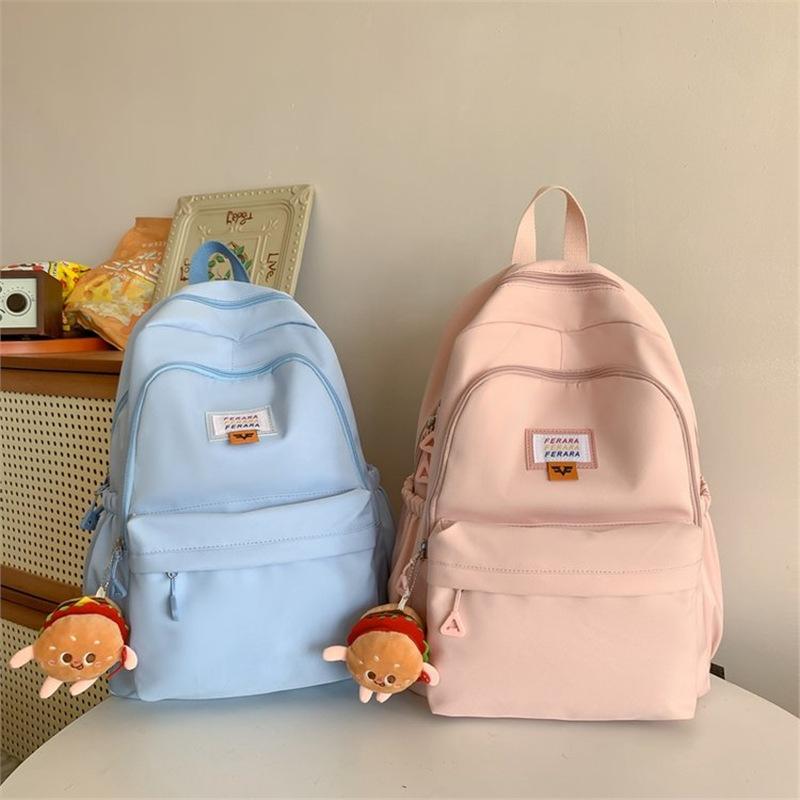 Schoolbag student schoolbag female, new Japanese ins college style simple backpack, cute versatile large-capacity backpack