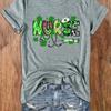 St. Patrick's Day Nurse Print T-Shirt Casual Crew Neck Short Sleeve Top For Spring & Summer Women's Clothing