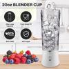 600ml Portable Blender 240W USB Rechargeable Electric Juicer with 6D Blades, BPA-Free, 4000mAh Lithium Battery, Quick Charge, Small Container for