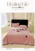 Milk Rabbit Fluffy Blanket - Mother & Child Striped Fleece, All-Season Cozy Small Throw