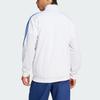 Adidas Real Madrid DNA Track Jacket with Striped Brand Logo and Front Zip Men Tops White IT3804