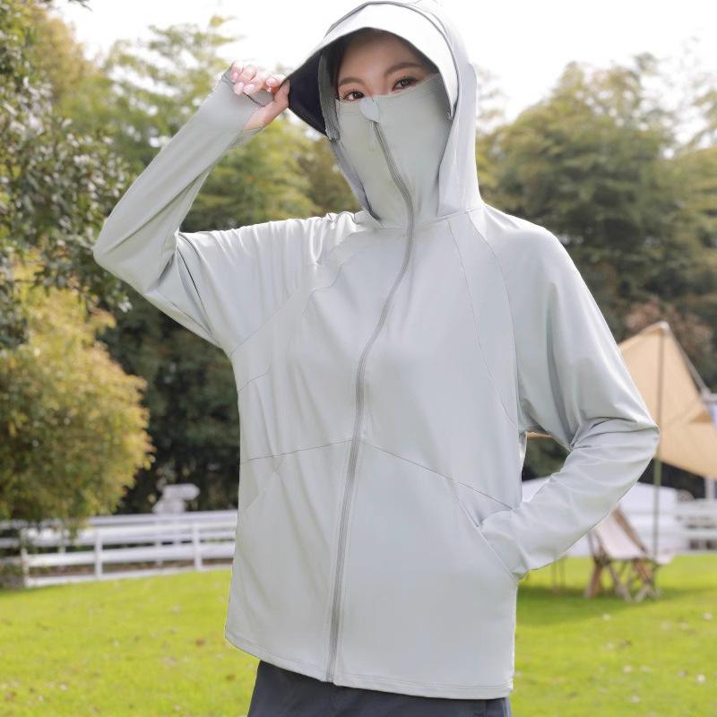 Ice Silk Sunscreen Clothes Women's Summer 1011 New Thin UV Protection Jacket Cycling Sunscreen Clothes Cardigan Jacket