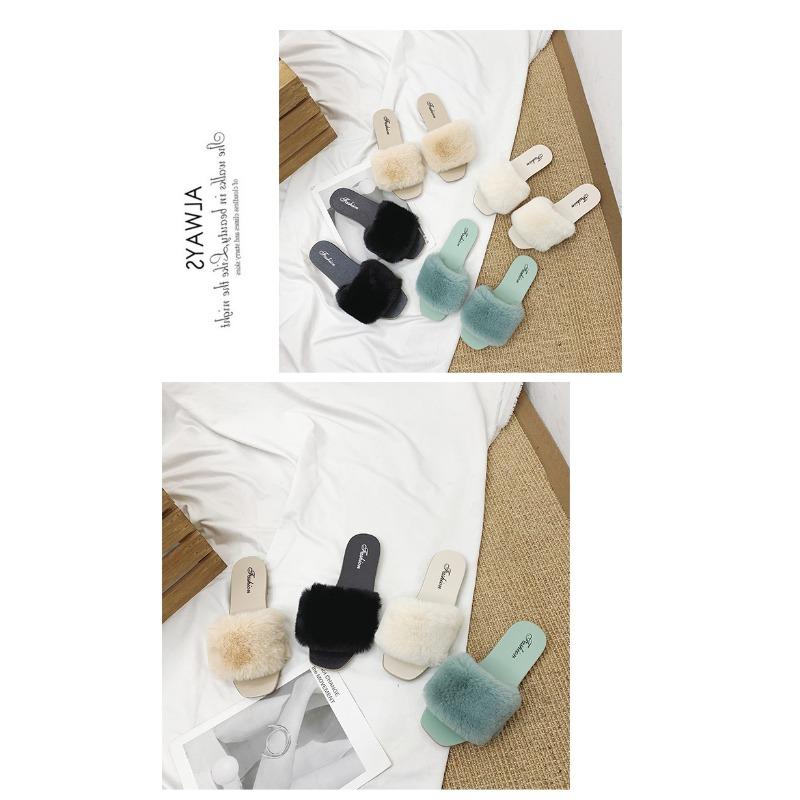2025 Fall/Winter New Fashionable Furry Slippers for Women - Outdoor Wear & Indoor Home Slippers for Ladies - Winter
