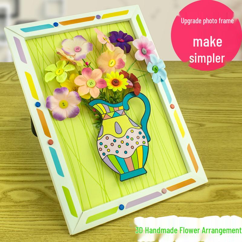 Kids' DIY Pipe Cleaner Flower Bouquet Kit - Ideal for Kindergarten Crafts & Holiday Gifts