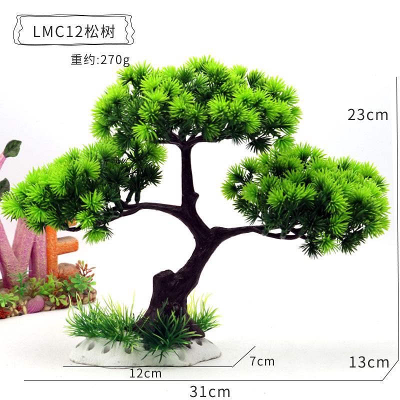 Aquarium Fish Tank Landscape Simulation Artificial Tree Rockery Bonsai Plant Accessories Hotel Sushi Decoration