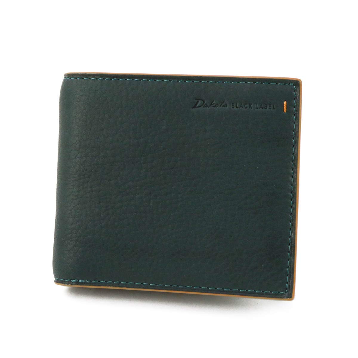 

Black Bifold Wallet with Coin Purse Genuine Leather Grip Green [Dakota Label] Men s BL-620111-50 зелений