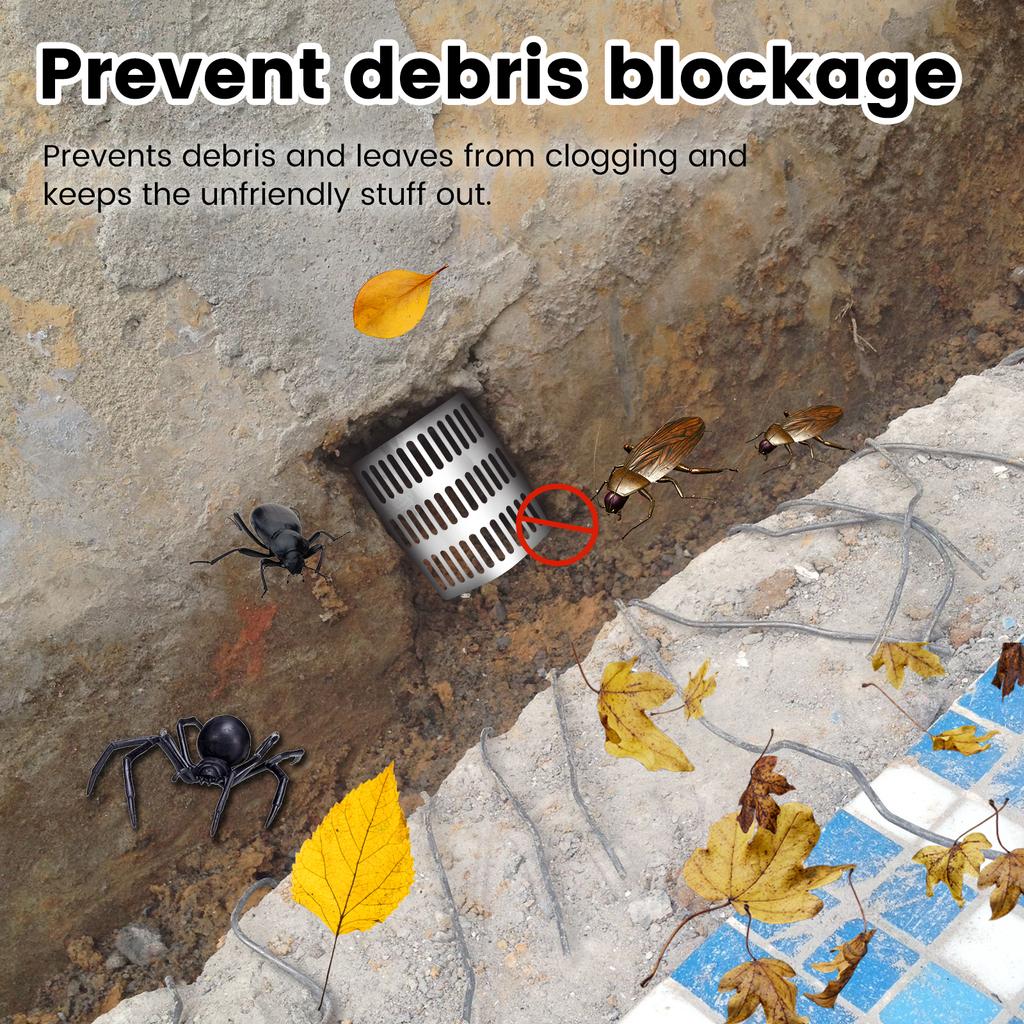 25Pcs Stainless Steel Brick Drain Hole Covers Protective Weep Hole Filter Bathroom Pool Floor Drain Cover Drain Hair Catcher