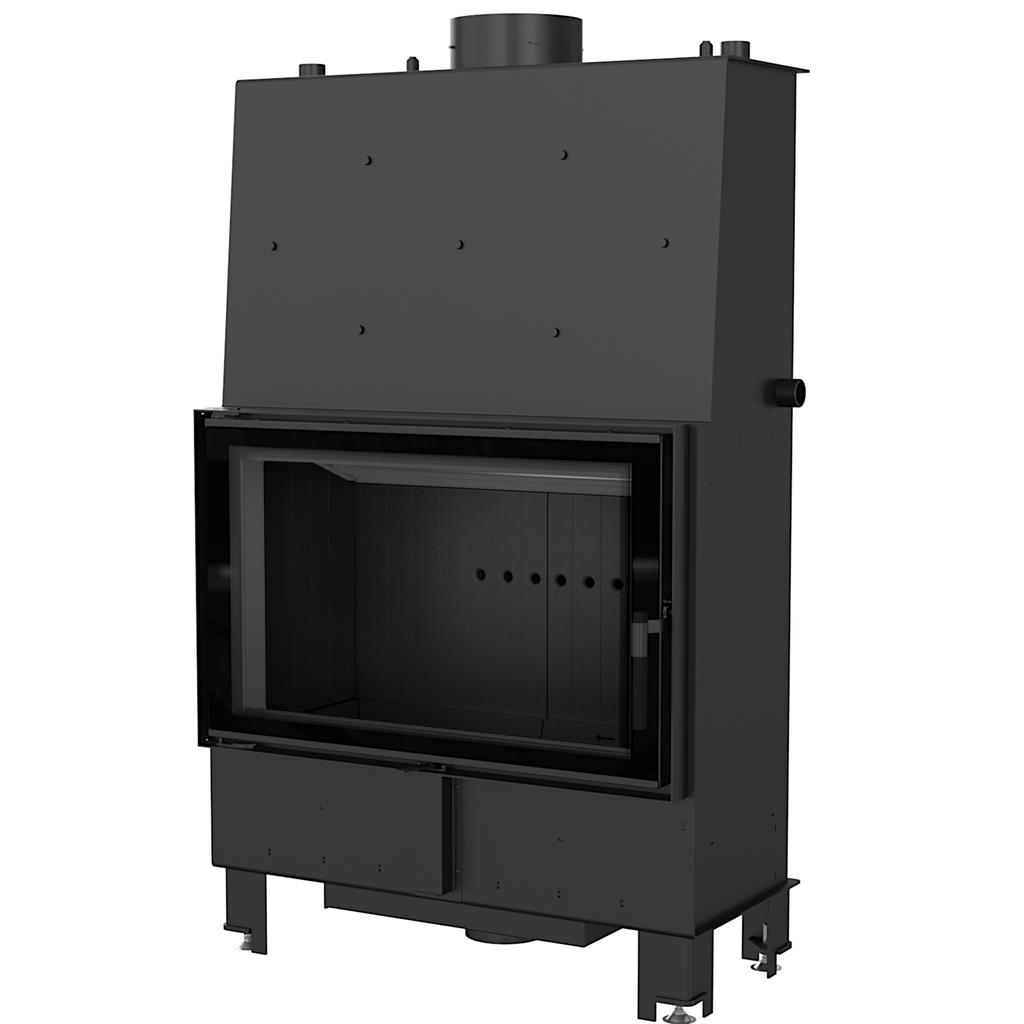 Water Heating Fireplace KRATKI LUCY 16 kW Ø 200 Black Thermotec Lining
