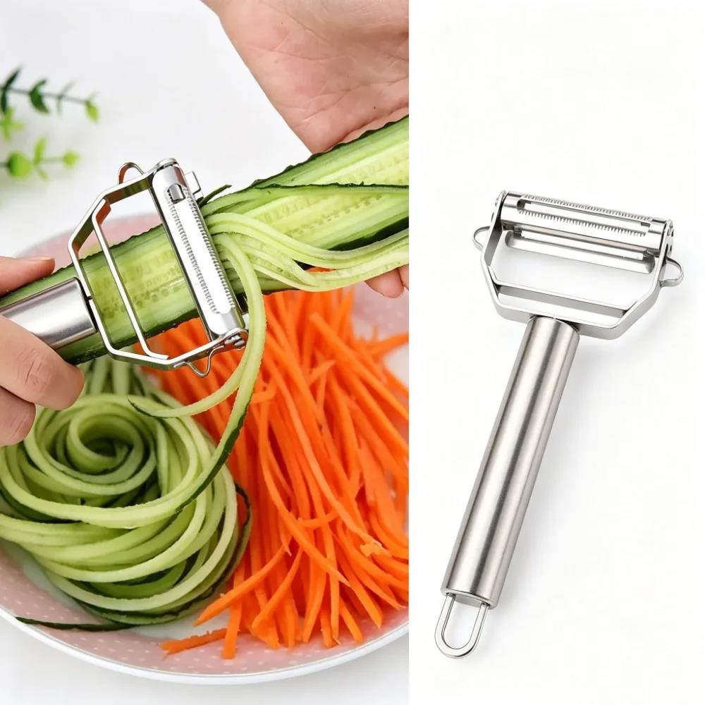 High‑Quality Stainless Steel Vegetable Grater Julienne Peeler Fruit Slicer for Potato Cucumber Carrot Kitchen Prep7