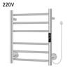 Stainless Steel Thermal Towel Rack 220v Wall Mounted Electric Heated Towel Rail Digital Display Thermostat Bathroom Furniture