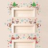 3pcs Wall Sticker Christmas Snowflake Santa Claus Christmas Tree Wave Dot Wall Sticker Door Head Decoration Self Adhesive Wall Sticker