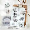 Journal GO 100pcs Creative Overlapping Pattern Stickers for Card Kraft Making Collage Junk Journal Decoration Decals Stationery
