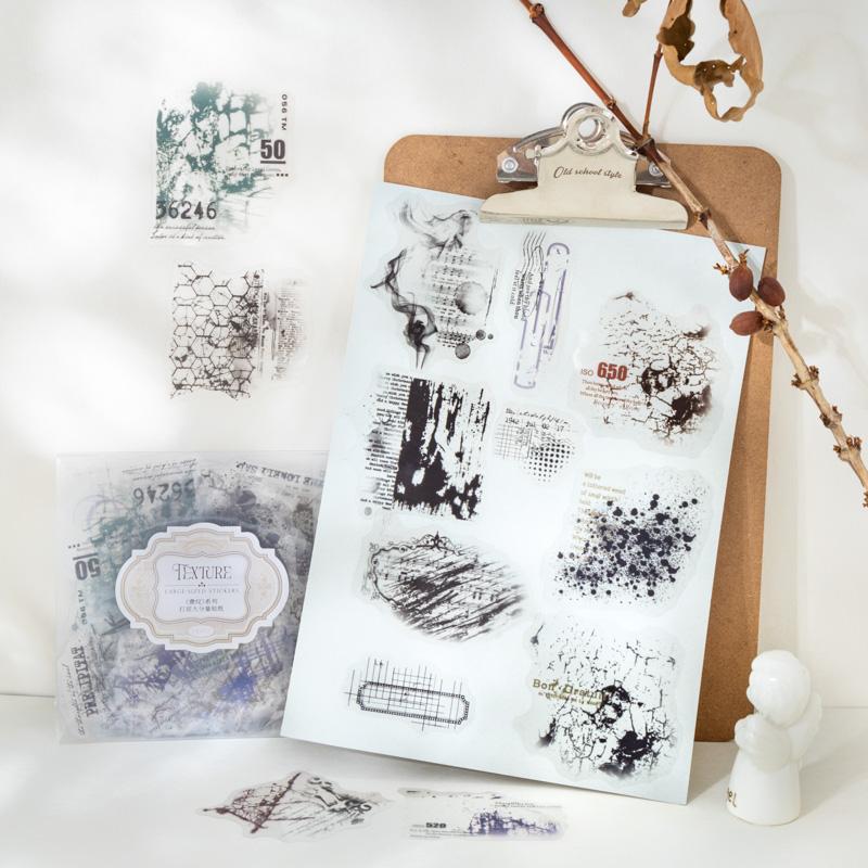 Journal GO 100pcs Creative Overlapping Pattern Stickers for Card Kraft Making Collage Junk Journal Decoration Decals Stationery