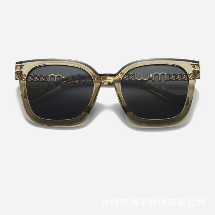 New fashion square frame sunglasses for women luxury UV protection large frame all-match glasses DS-2324