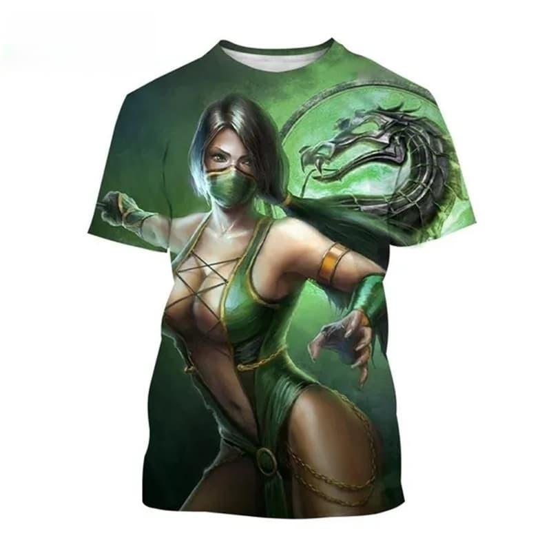 Camiseta de verano con estampado 3D del juego Mortal Kombat, superventas, manga corta, estilo callejero, informal, para hombre