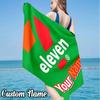Custom Name 711 Convenience Store Beach Towel - Soft, Ultra-Absorbent Microfiber, Lightweight, Perfect for Beach, Parties, Travel, Camping