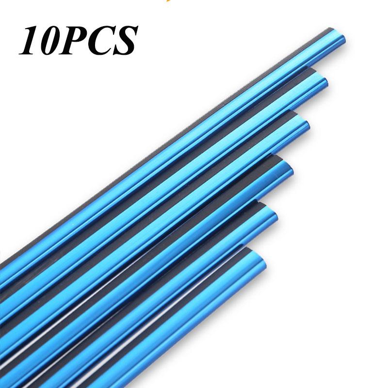 

10 шт., 20 см, универсальная автомобильная розетка для кондиционера, декоративная U-образная молдинговая отделка, полоски, декор, аксессуары для стайлинга автомобиля синий