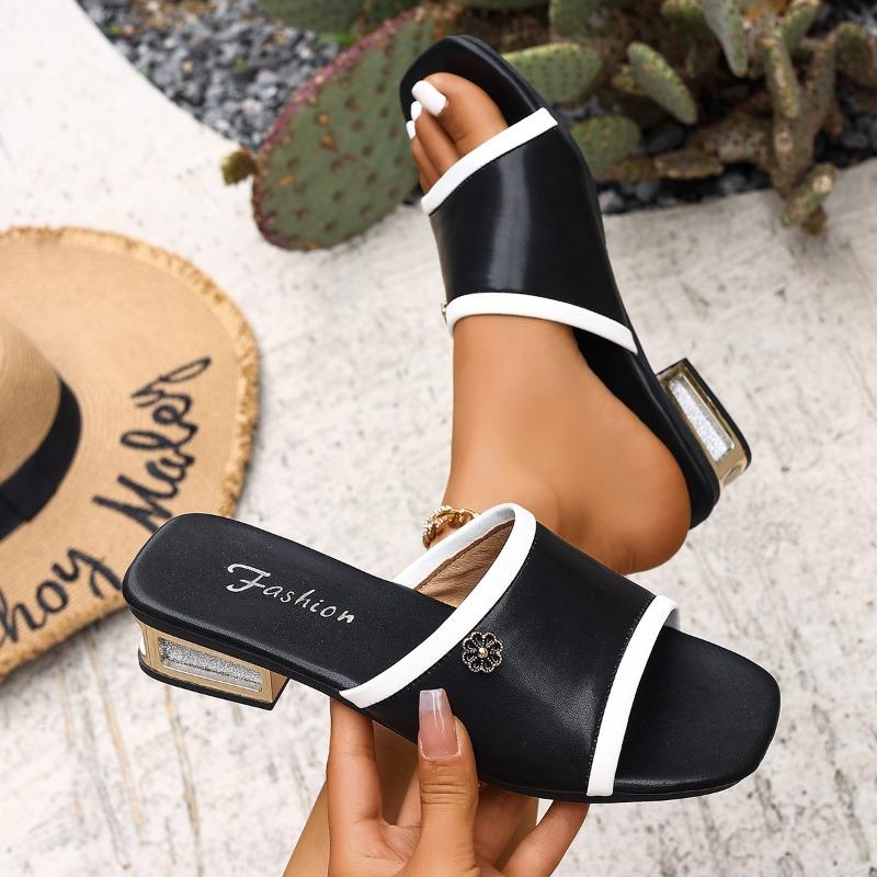 Plus Size 42 New Style Women Shoes Open Toe Pumps Ladies Dress Shoes Decorated with Rhinestone Leopard Ladies Shoes and Sandals