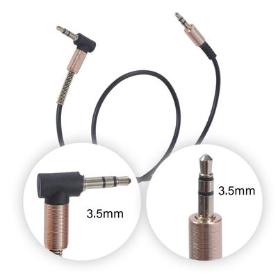 3.5mm Angled To Straight Auditory Connector Cable For Music Enthusiasts Smartphones Laptops Home Studio Car Entertainment