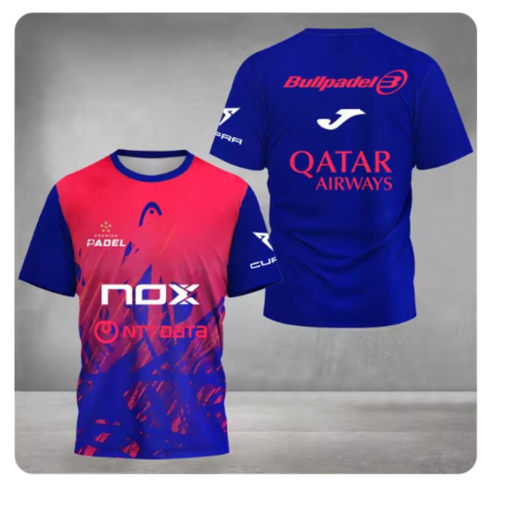 Sommer Unisex Sport Kurzarm T-Shirt Stilvolle Herren Padel Tennis T-Shirts Top Übergröße Locker Schnelltrocknend Rundhals T-Shirt