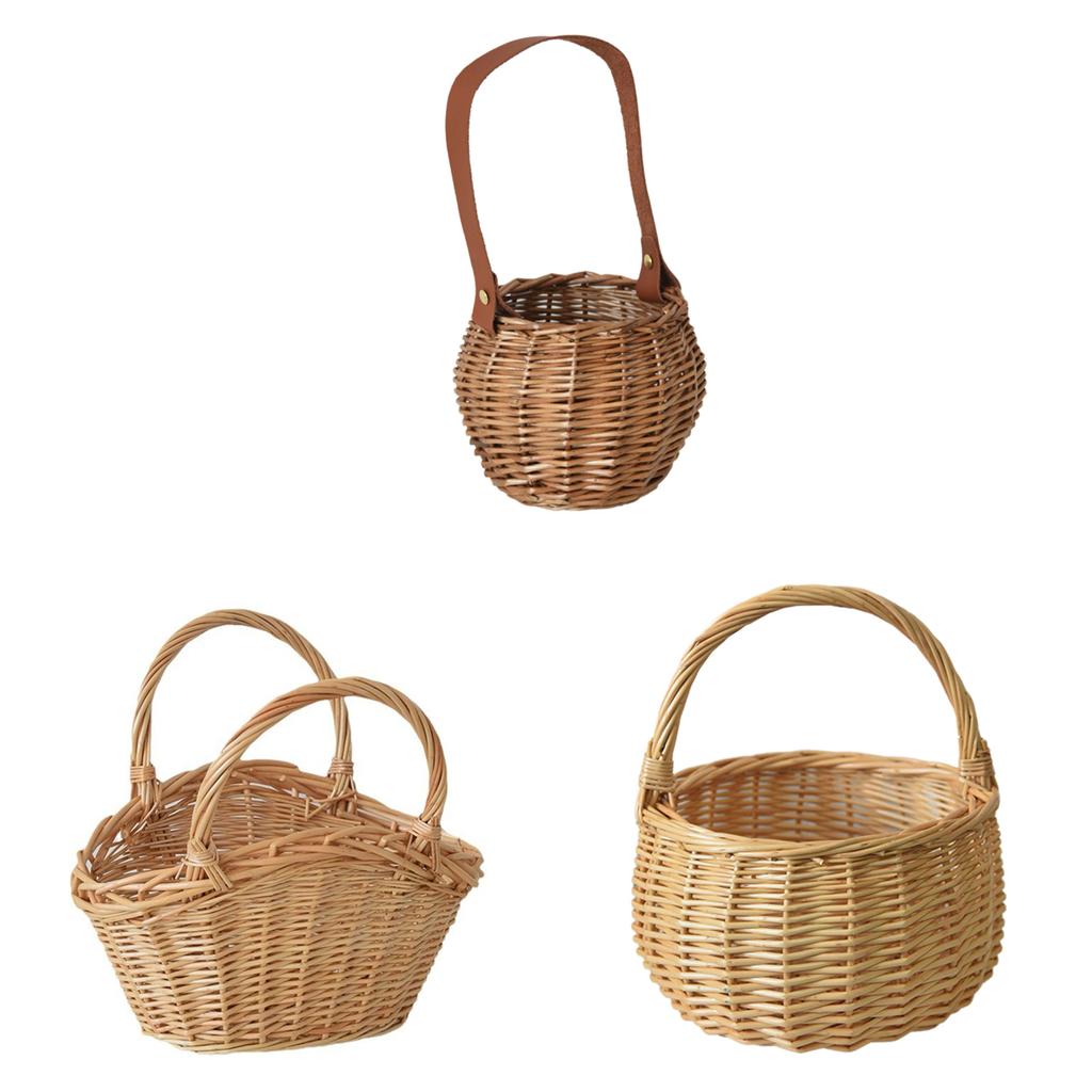 Eco Friendly Natural Wicker Basket Lightweight And Breathable Perfect For Picnic Outings And Home Storage Of Produce
