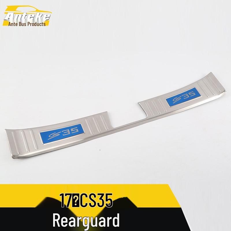 Compatible with 17 CS35 models: Rear Guard Plate, Trunk Tailgate Guard, Bumper Pedal Decorative Sticker.