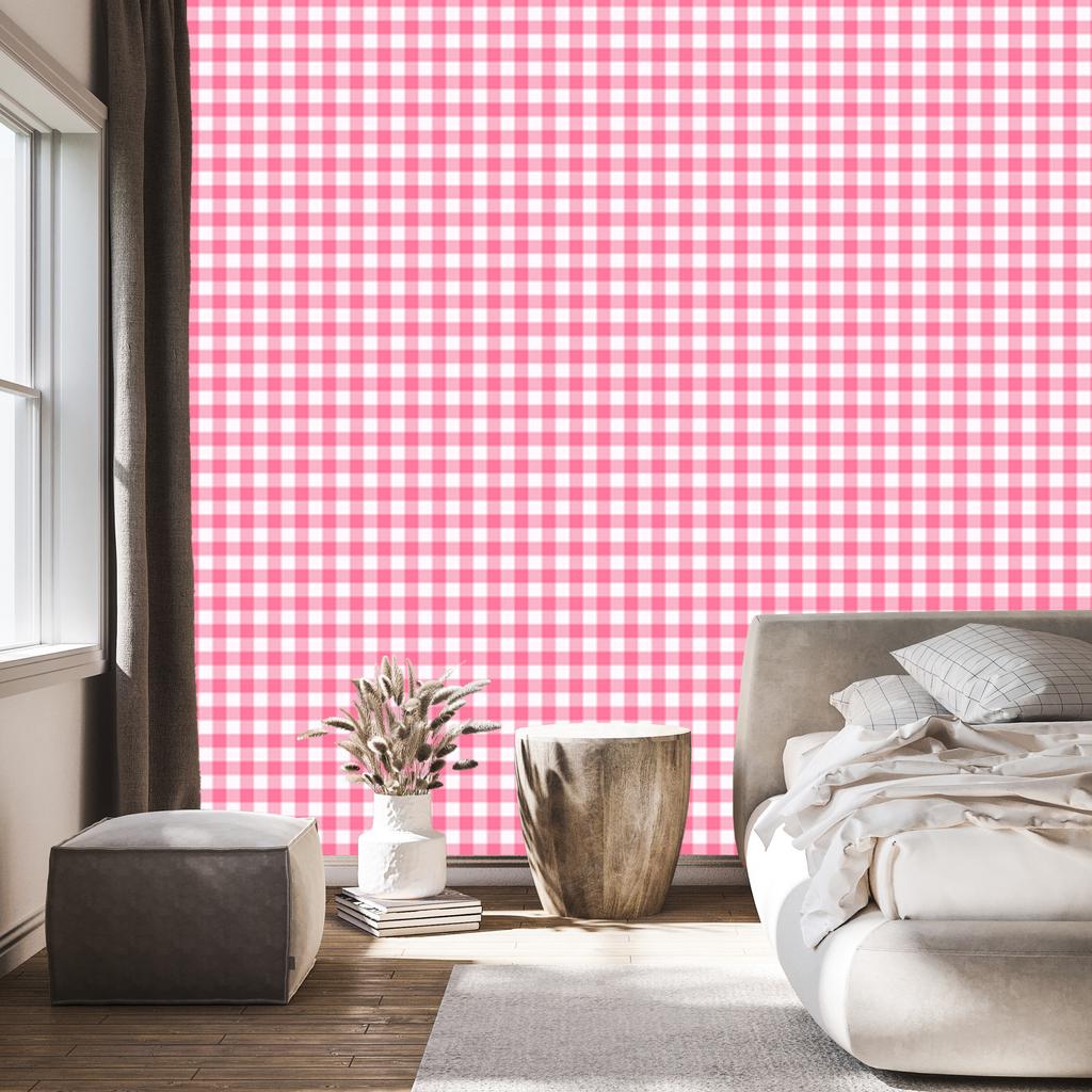 Wallpaper Fabric Pattern Soft Forms, Powder Pink 50x1000
