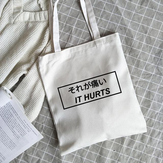 

Японская повседневная женская холщовая сумка в стиле Харадзюку для маленьких девочек, забавные летние сумки Ulzzang, школьные сумки большой вместимости 24*26cm