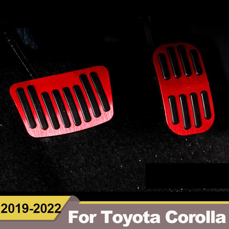 Aluminum Car Accelerator Footrest Pedals Plate Brake Pedal Cover For Toyota Corolla E210 12th 2022 Accessories