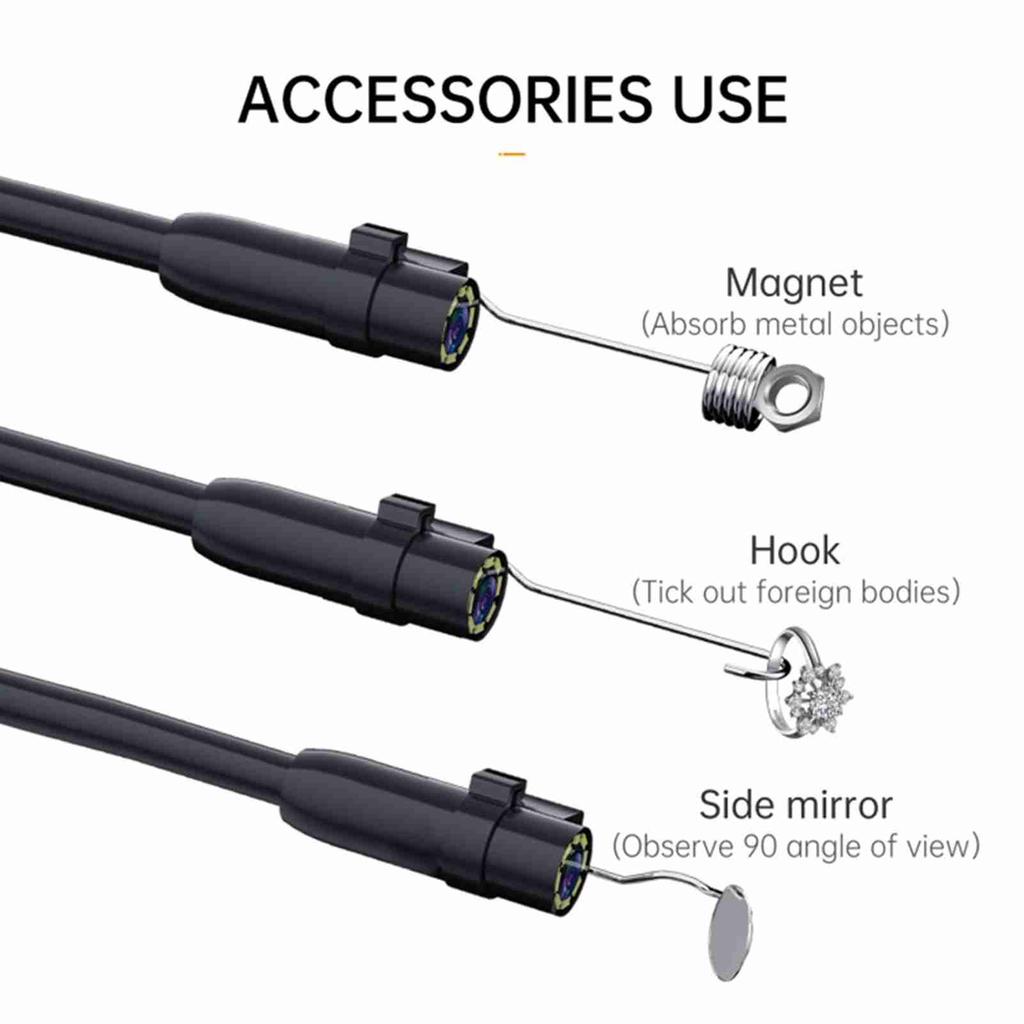 Endoscope Camera with Light, HD 1080P Borescope with 4.3 Screen 8 Adjustable LED Lights, Inspection Camera with