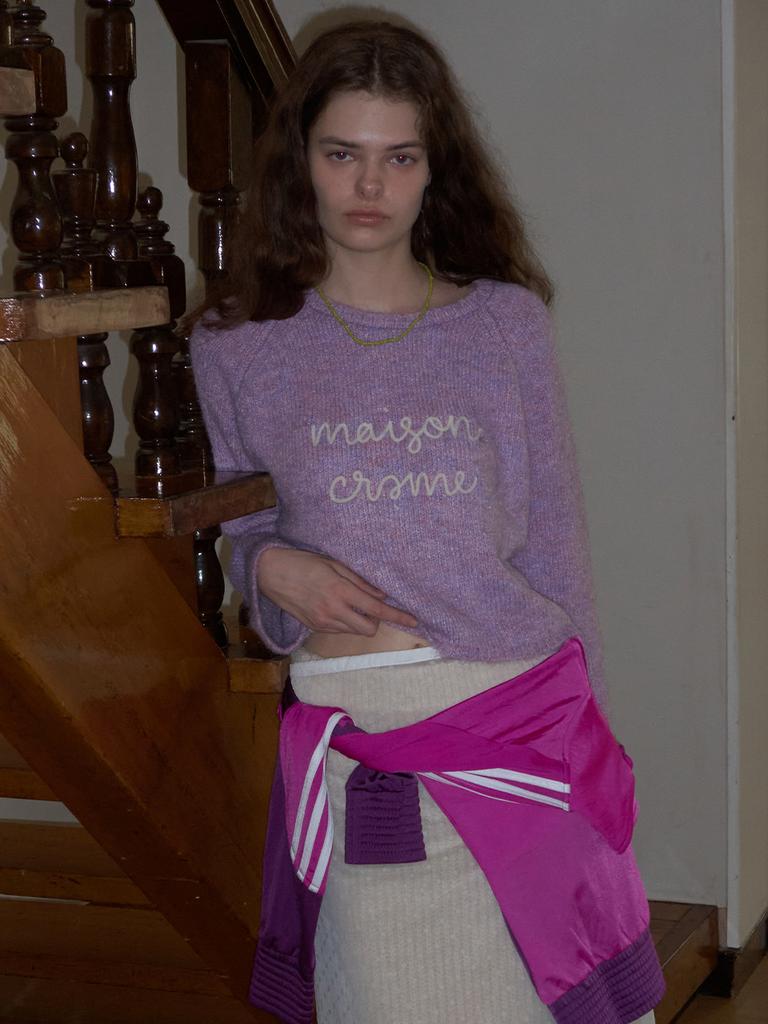 Mejongkeulem Gelato Lettering Knit _ Lavender