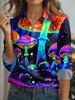 Women's Shirt Blouse 3D Print Elegant Long Sleeve Shirt Lapel Collar Tops Work Office Ladies Tops Summer Spring Fall Winter