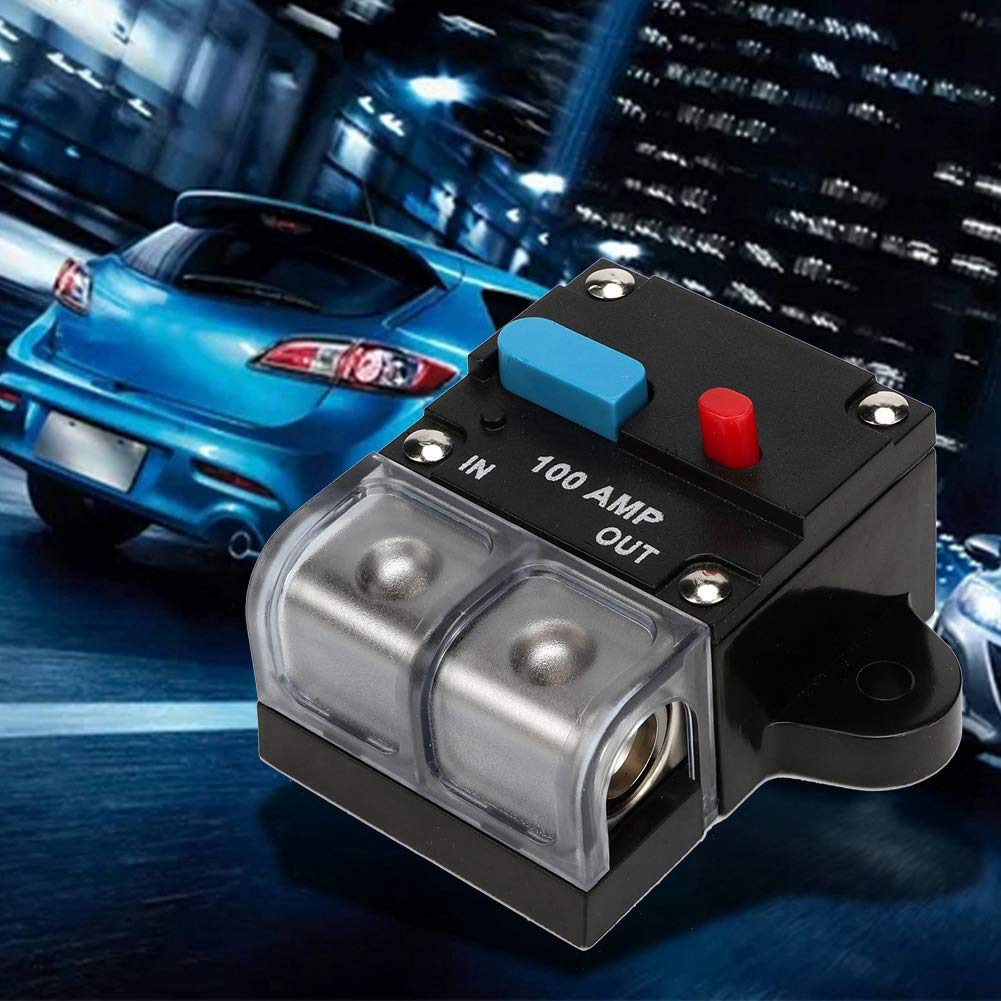 Gorgeri Car Circuit Breaker, 80A-300A Universal Automatic Return Circuit Breaker Self-Healing Fuse Manual Reset Button (100A)