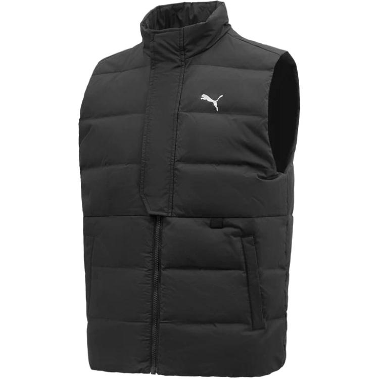 PUMA Down Vests Men s Black Stand Collar Moderate Other 528707-01 S