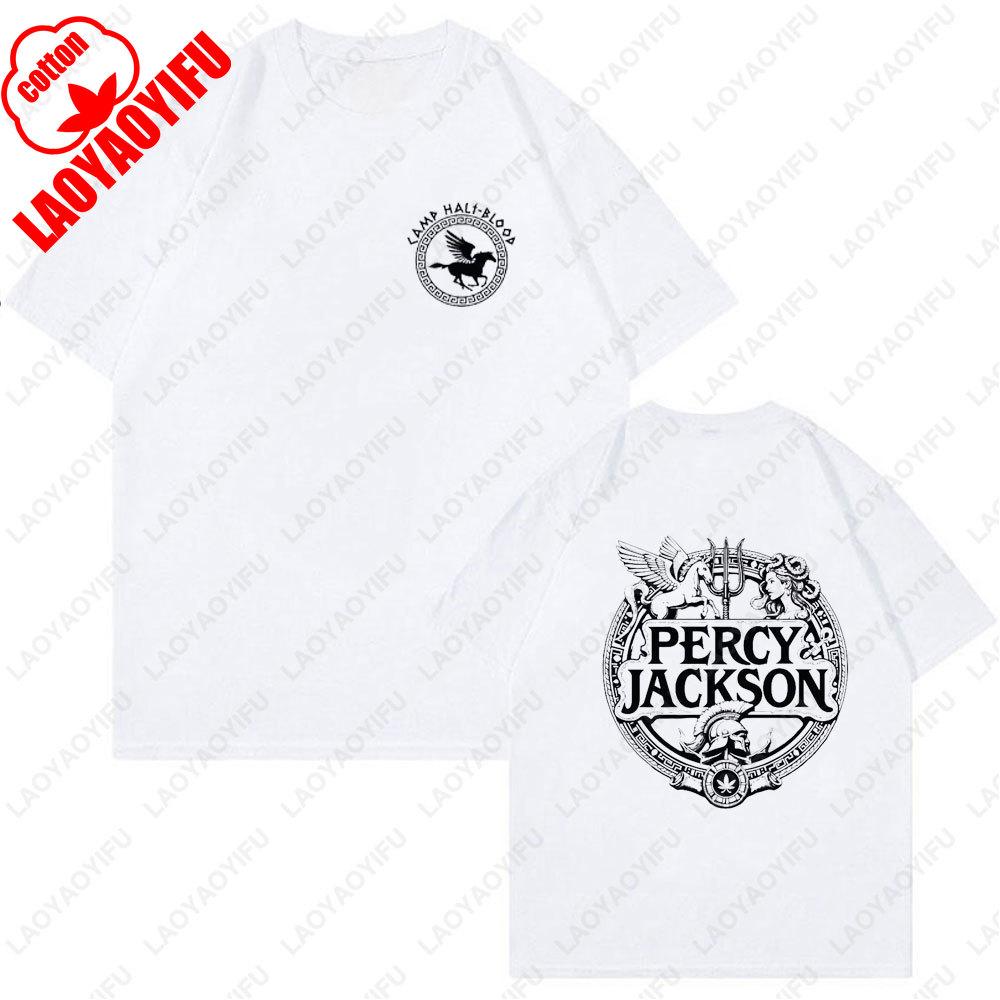 Percy Jackson Graphic T Shirts Camp Half Blood Chronicles Branches Tee Halfblood Shirts Summer Cotton Tee Tops Aesthetic Clothes