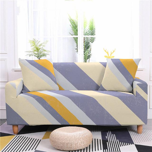 

Эластичный противообрастающий чехол для дивана с разноцветными полосками, эластичный чехол для дивана «все включено», чехол для мебели для гостиной, 3 сиденья 1 seater 90-140cm