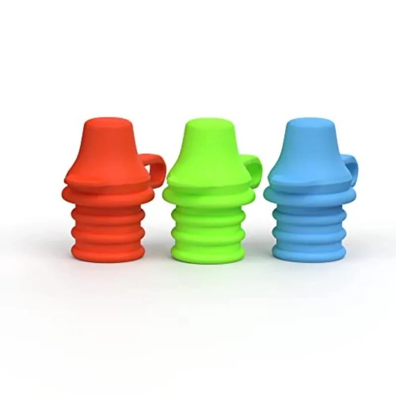 1/3 Stück Kinder Auslaufsicherer Erstickungsfreier Wasserflaschenbecher-Adapter mit Röhrchen-Trinkhalm für Baby-Trinkspender Auslaufsicherer Flaschenverschluss